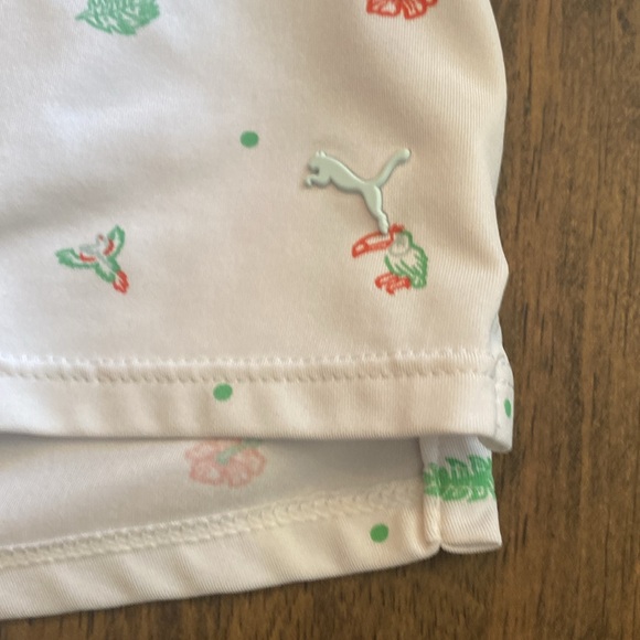 Puma White Short Sleeve Collared Top with Colorful Accents. Size M. Golf! - Picture 9 of 16